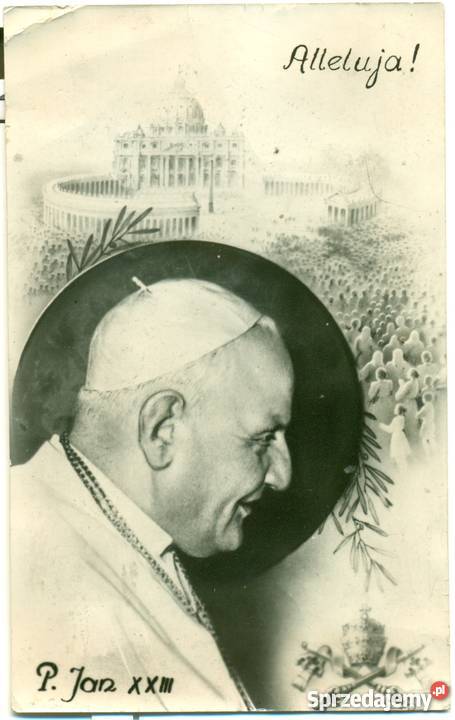 Papież Jan XXIII kartka świąteczna wielkopolskie Ostrów Wielkopolski