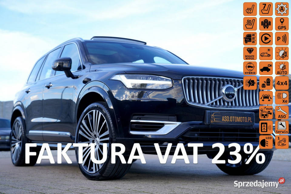 Volvo XC 90 RECHARGE panorama wentylacja FUL LED gniazdo SD opolskie Otmuchów