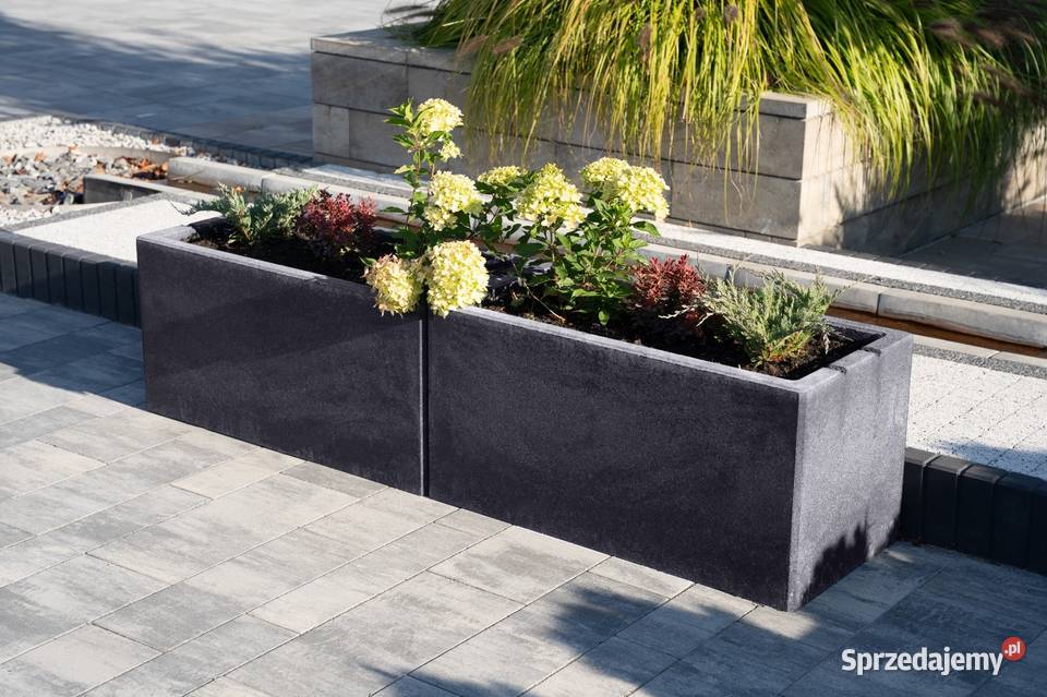 Nowoczesna betonowa DONICA ogrodowa Styrobud ZEN