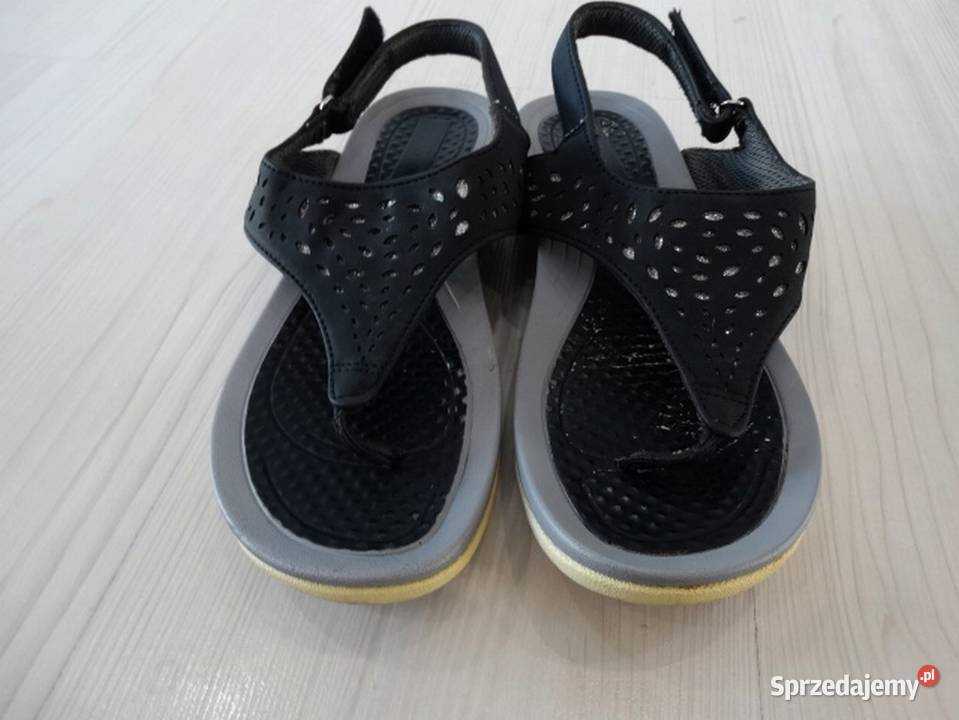 Buty Sandały Sportowe Japonki Czarne Ekoskóra Łomża sprzedam