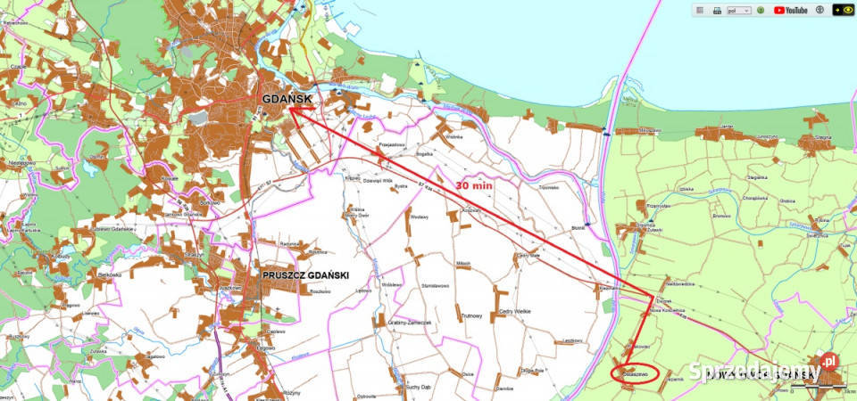 Działka z PNB 5 bliźniaków jedynie 553 PUM 248zł/m2 pomorskie Ostaszewo