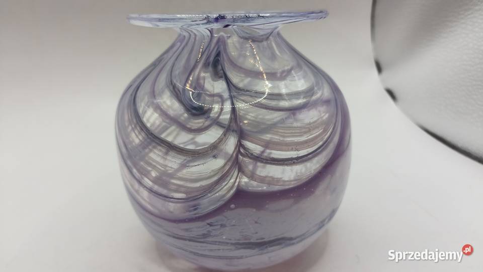 Wazon ze szkła dmuchanego artystyczny Zamość