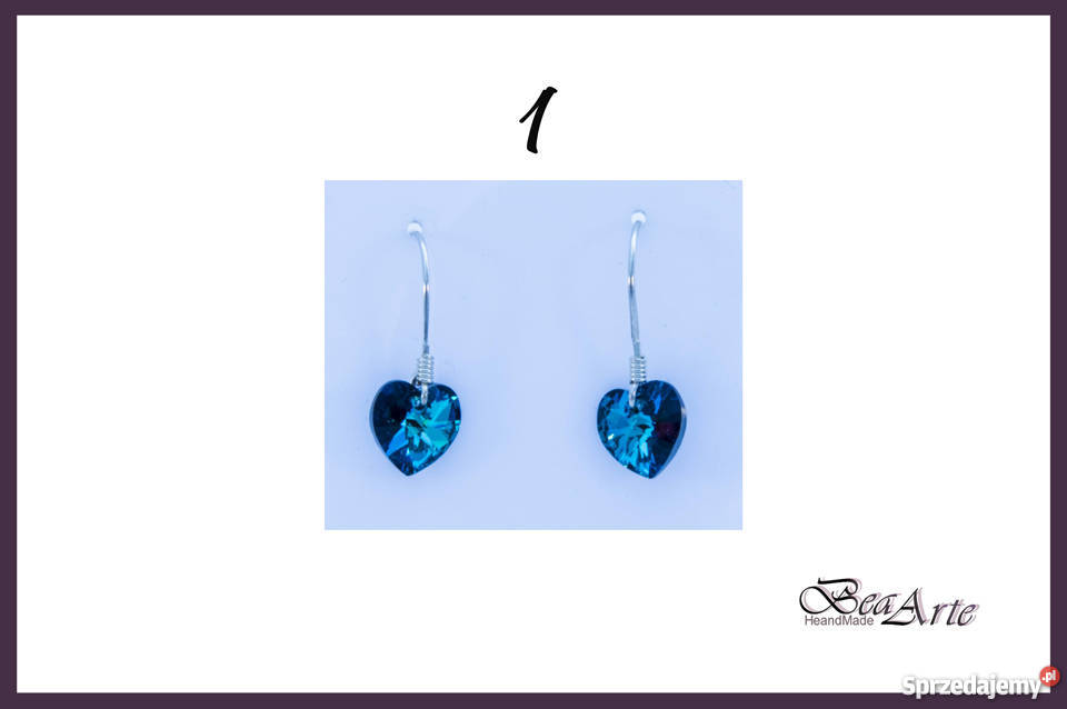 Kolczyki Swarovski 3 kol srebro WALENTYNKI Zegarki i Biżuteria Łysa Góra