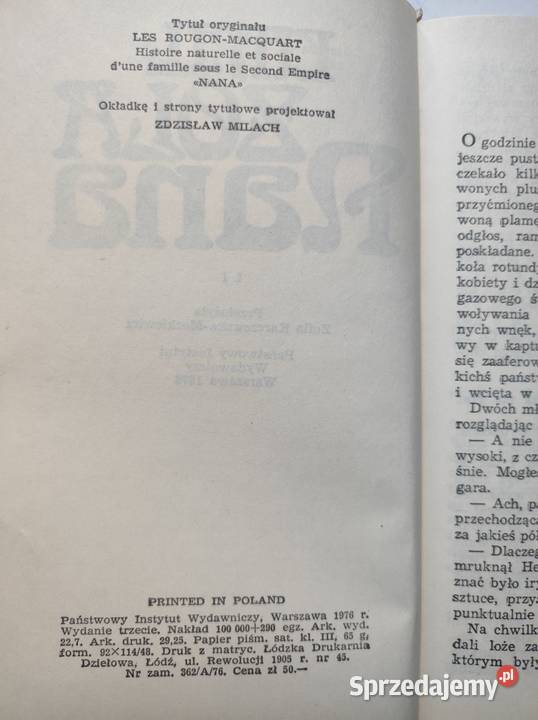 Nana powieść Emil Zola Kultura i Rozrywka Kielce