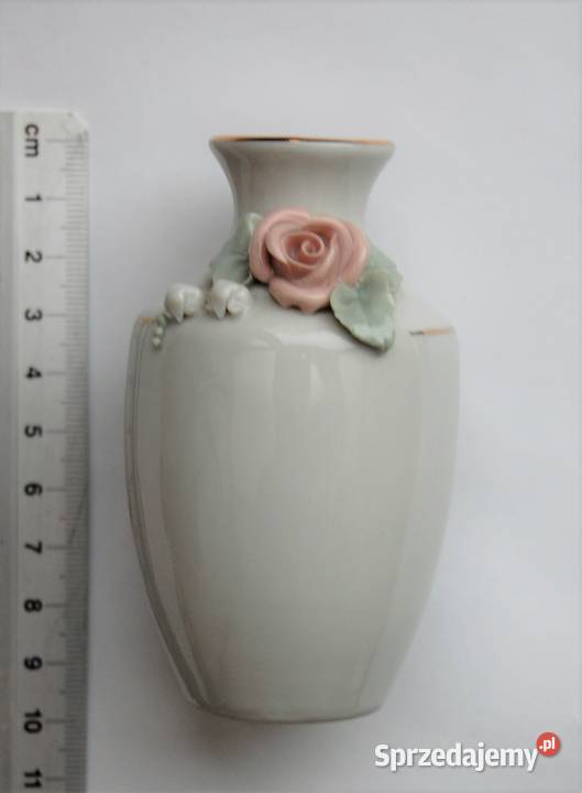 Wazonik róża konwalie relief porcelana Ćmielów Lublin