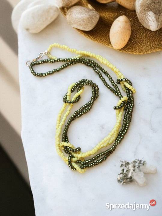 Skręcany naszyjnik z koralików Naszyjniki Biżuteria Sanok