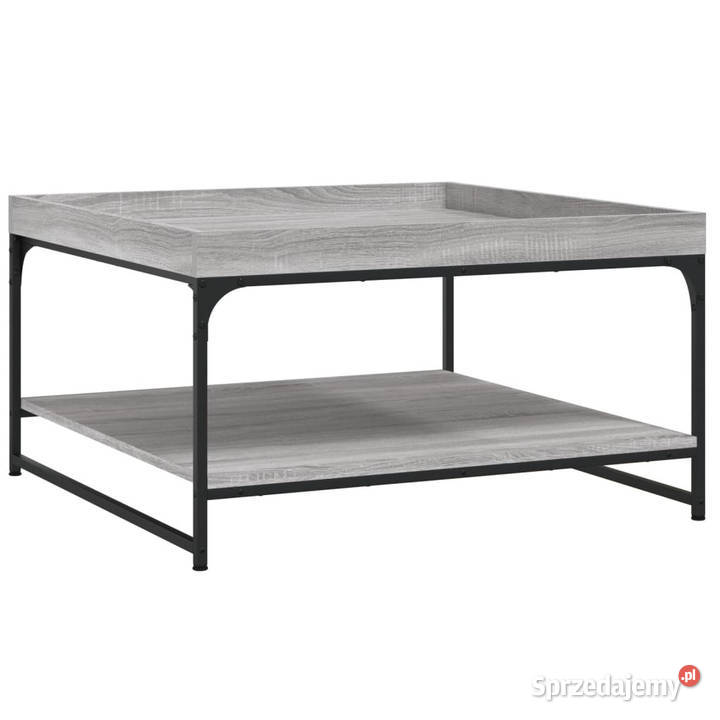Stolik kawowy szary dąb sonoma 80x80x45 WM832816 mazowieckie Warszawa