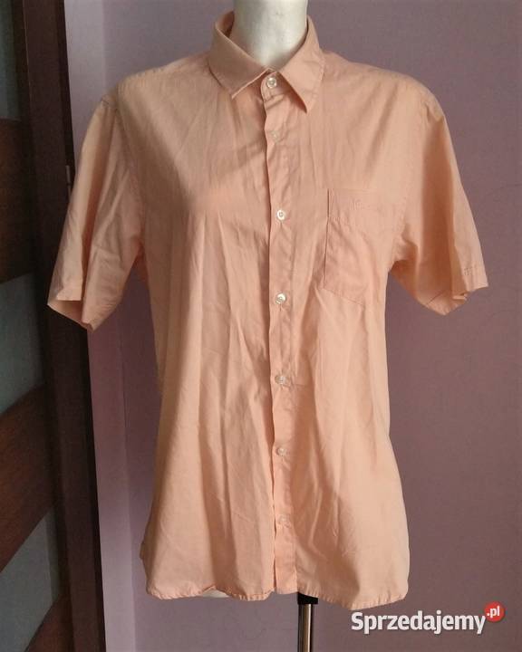 Bawełniana męska różowa koszula Pierre Cardin Rozmiar M Krosno