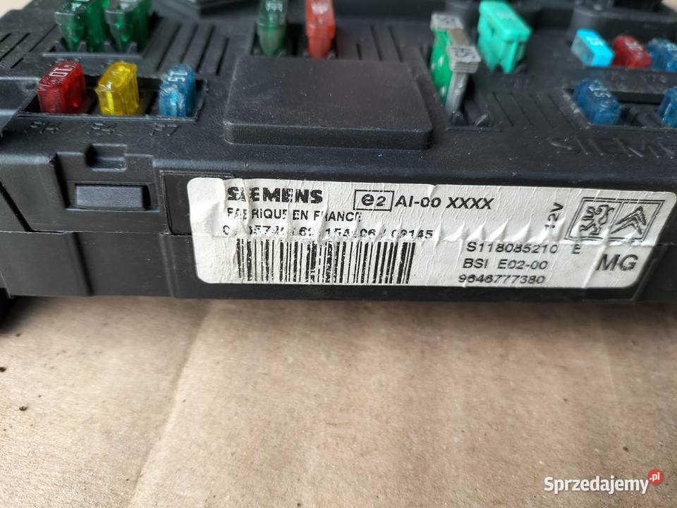 PEUGEOT 206 20 HDI skrzynka bezpieczników osobowe Kamień-Kolonia