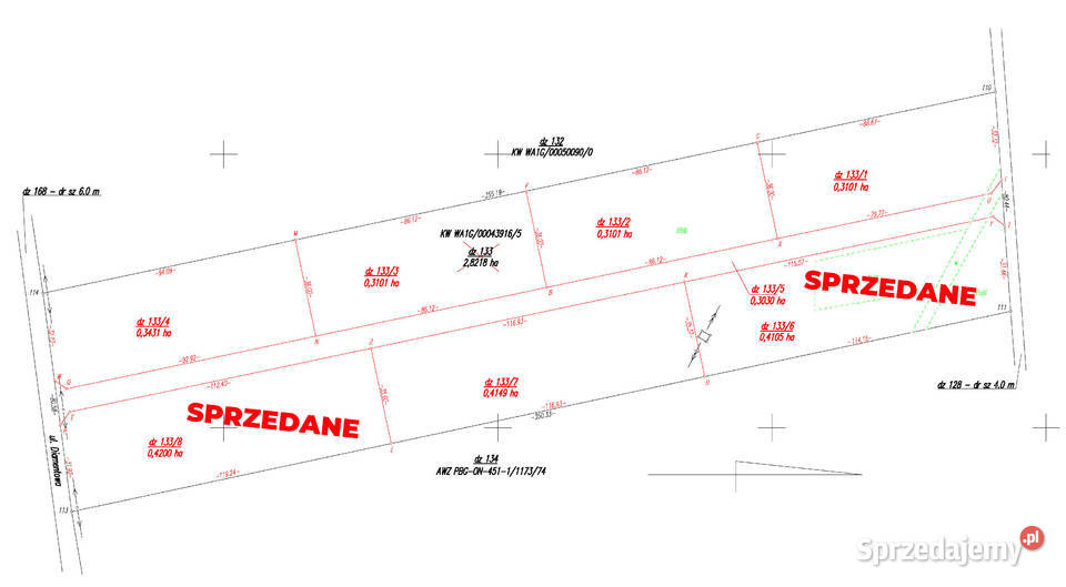 Piękna duża działka 3101m2 w cichej okolicy