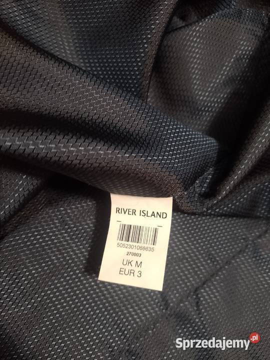 M RIVER ISLAND Szaro granatowa kamizelka Odzież wyjściowa Kraków