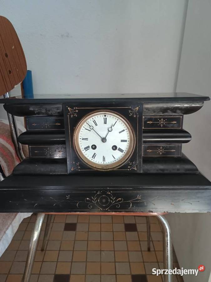 Marmurowy zegar kominkowy francuski Dom i Ogród Rzeszów