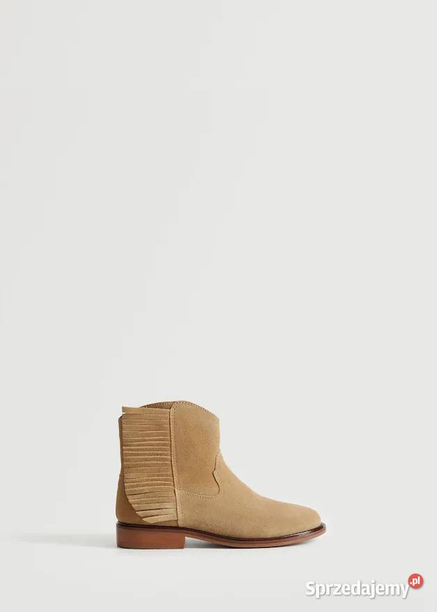 REZERWACJA Mango Kids 39 Skórzane botki z inna Warszawa