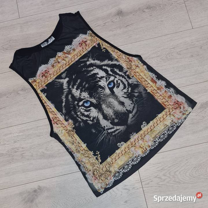 Bluzka damska czerń Tygrys 38M Rozmiar 38(M)