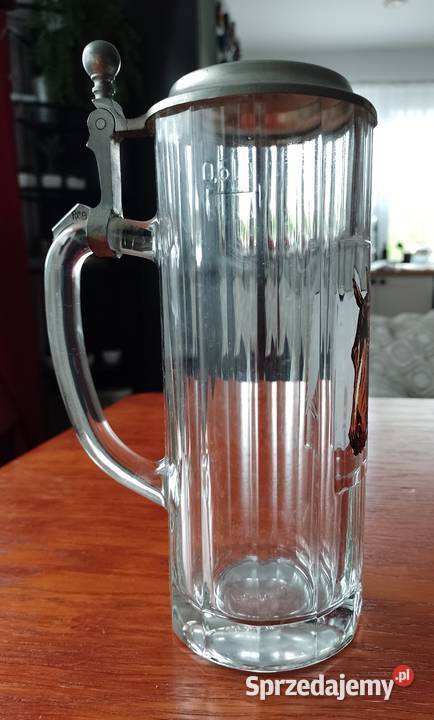 Kufel szklany z pokrywą 05 L