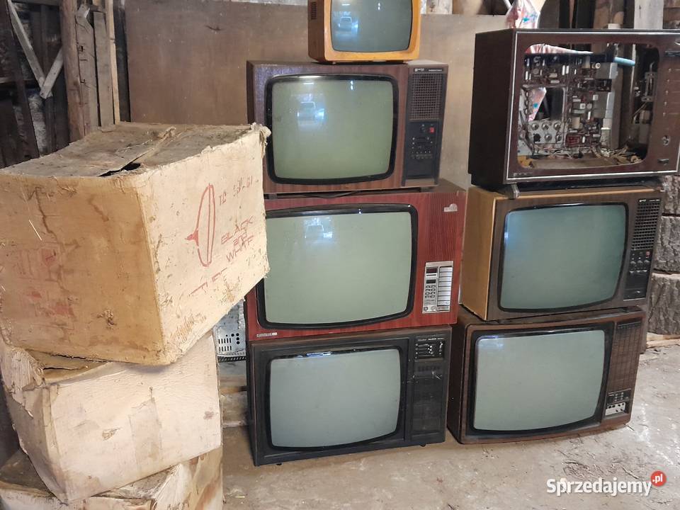 Stare telewizory kineskopy zabytek retro vintage Dąbrowa Górnicza