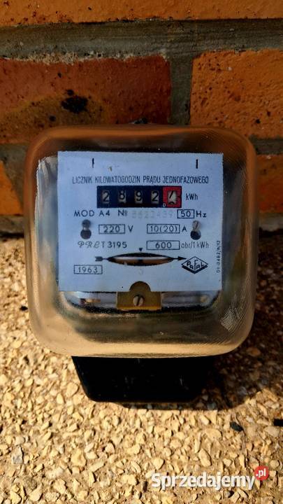Stary licznik energii elektrycznej PAFAL model Pozostałe Świecie