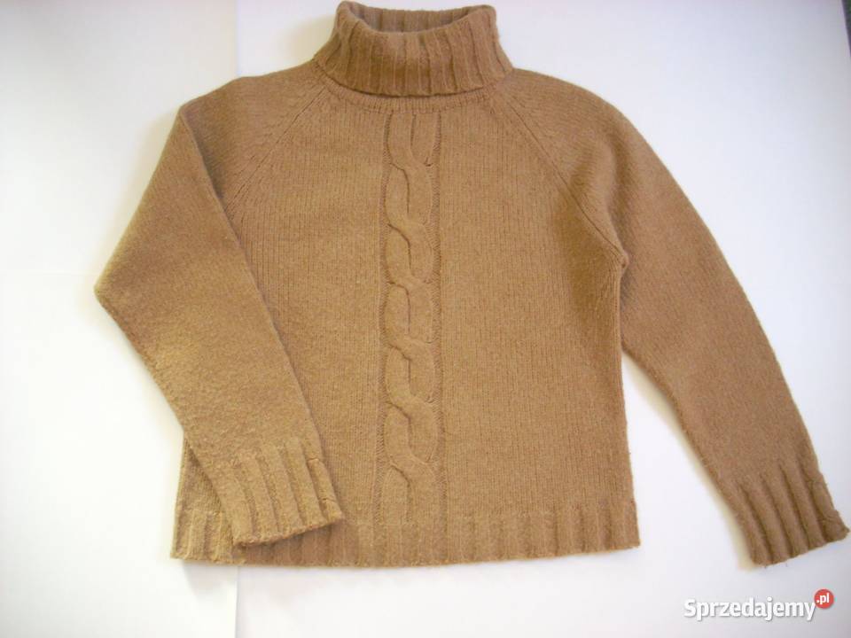 Karmelowy Ciepły sweter Golf 36 38 Swetry i golfy Nowy Sącz sprzedam