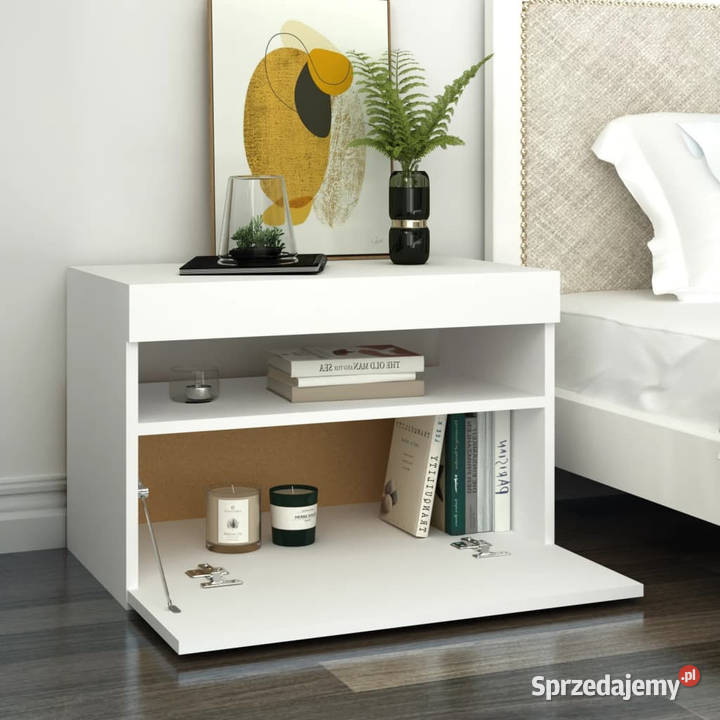 Szafka pod TV z oświetleniem LED biała 60x35x40 Warszawa sprzedam
