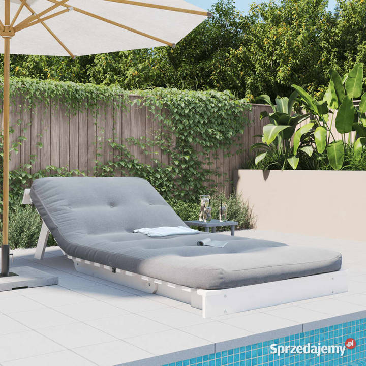 Sofa rozkładana futon z materacem biała Warszawa