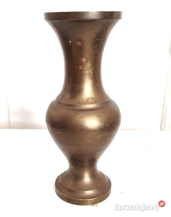 Stary śliczny mosiężny wazonik Gdańsk