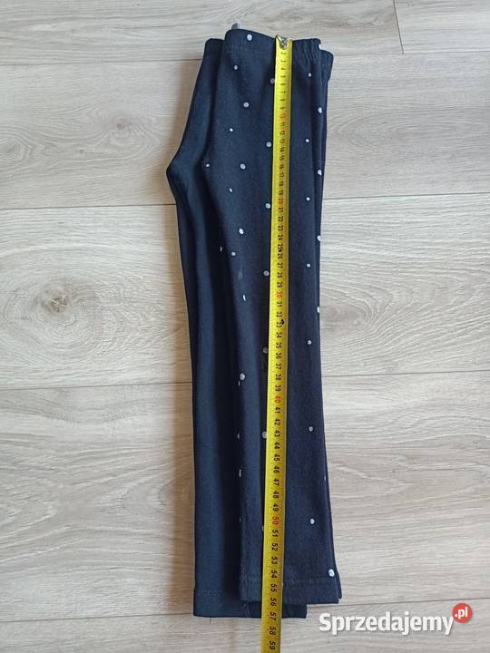 Legginsy getry dziewczęce ocieplane czarne 104 Spodnie mazowieckie Płock