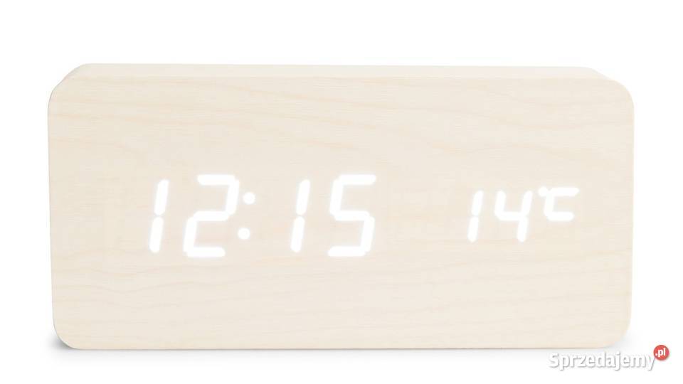 WOODO CLOCK drewniany cyfrowy zegar LED mazowieckie Warszawa