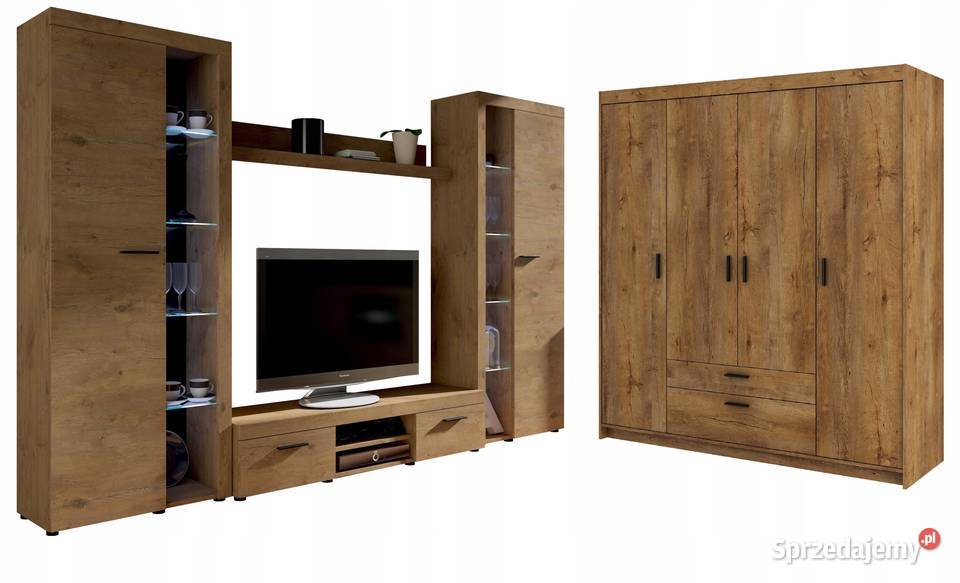Zestaw duza szafa z meblościanka Biała Sonoma małopolskie Kraków