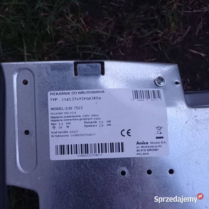 TERMOSTAT PIEKARNIKA AMICA EBI 7522 Inne Kamień Pomorski