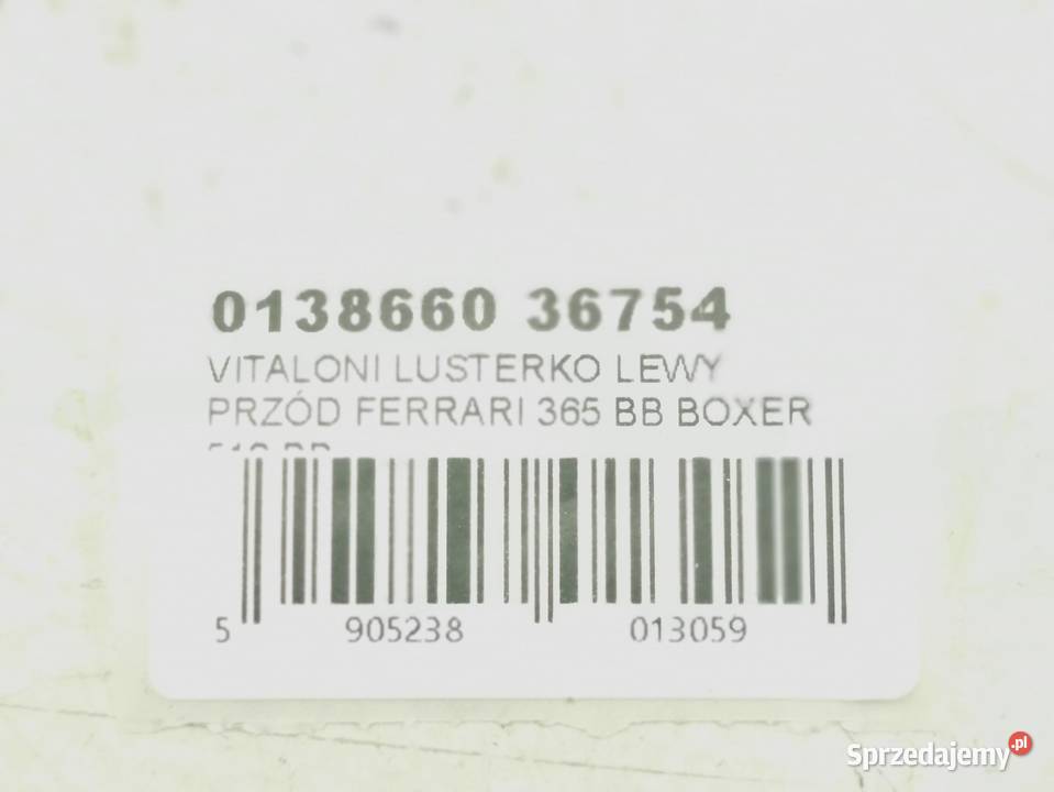 LUSTERKO LEWE FERRARI 308 328 GTBGTS 8588 NOWE osobowe lubelskie