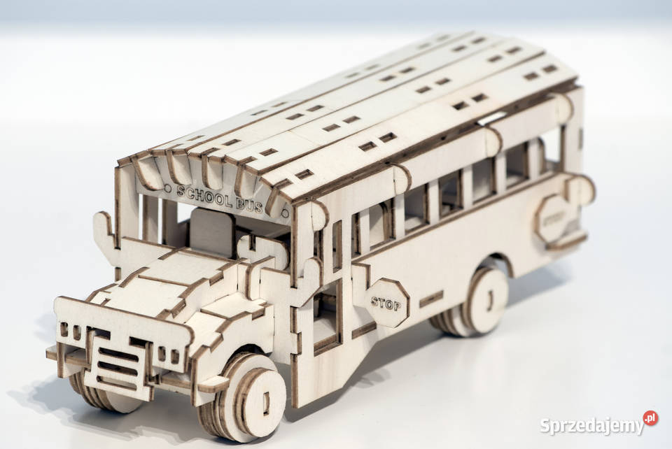 Model Samochód Autobus szkolny puzzle 3D Łódź