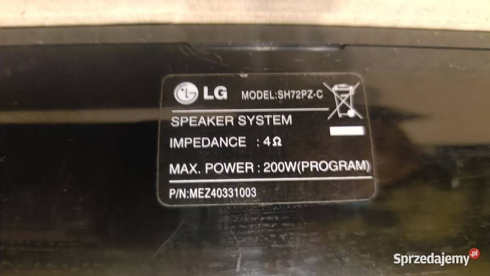 LG SH72PZC kolumienka centralna sprzedam