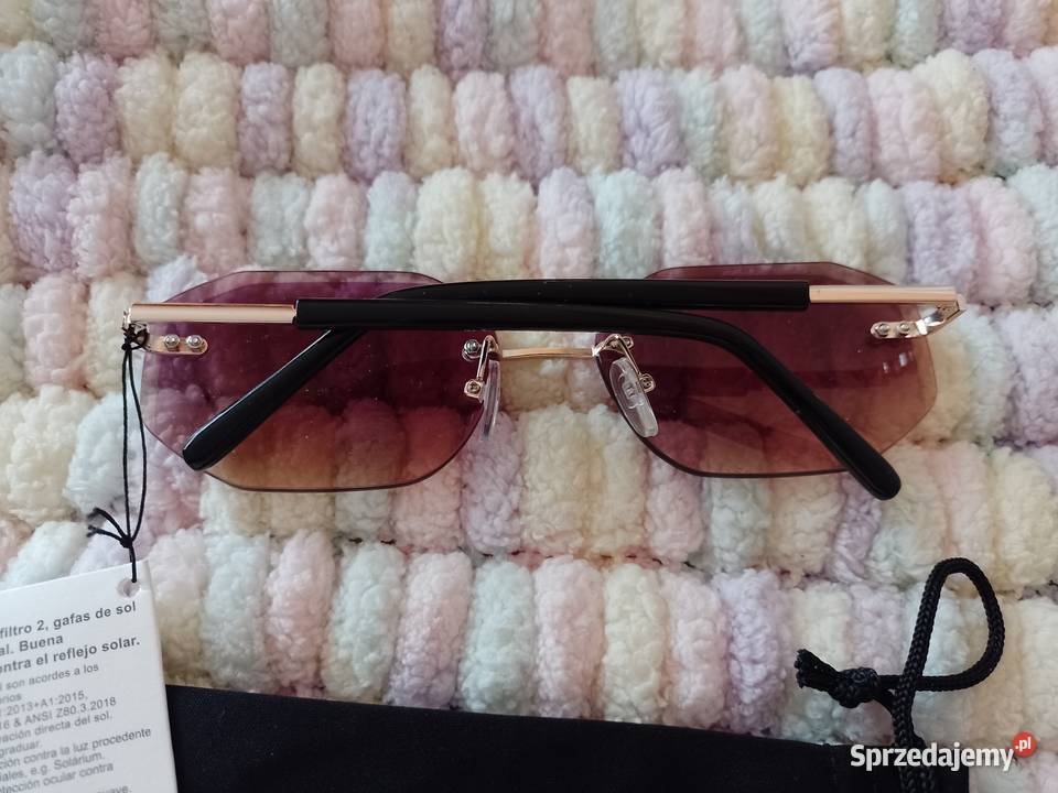 ASOS Ekskluzywne Okulary przeciwsłoneczne w etui Filtr UV-400 kat. 2 Okulary