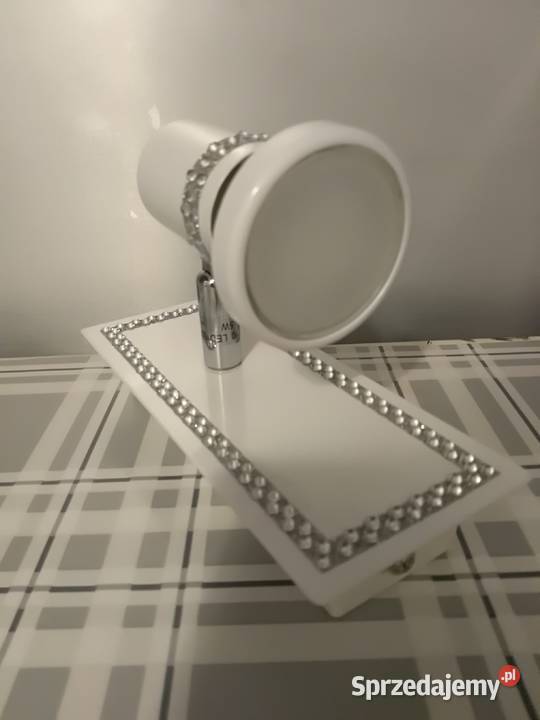 Kinkiet reflektorek biały glamour cyrkonie mazowieckie Warszawa
