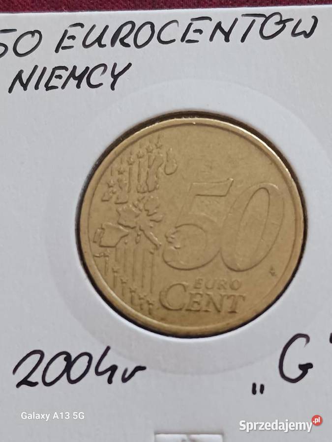 50 Eurocentów Niemcy 2004 r men G Numizmatyka Konin