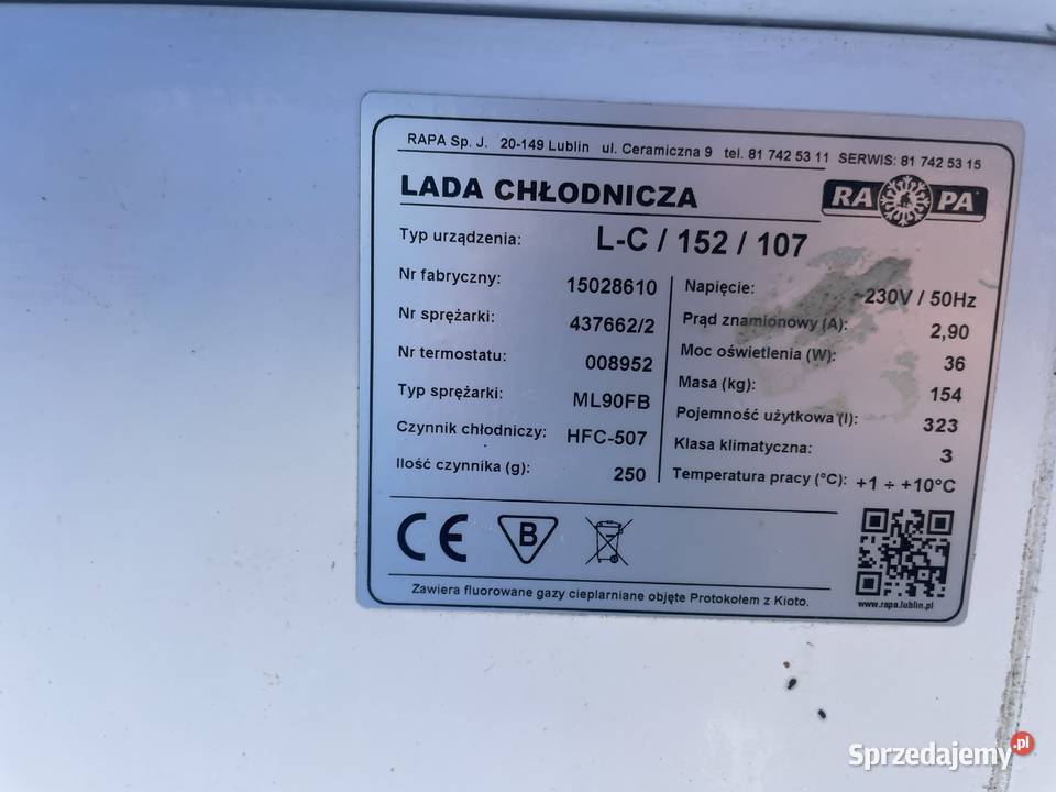 Lada chłodnicza RAPA LC 152107 sprzedam
