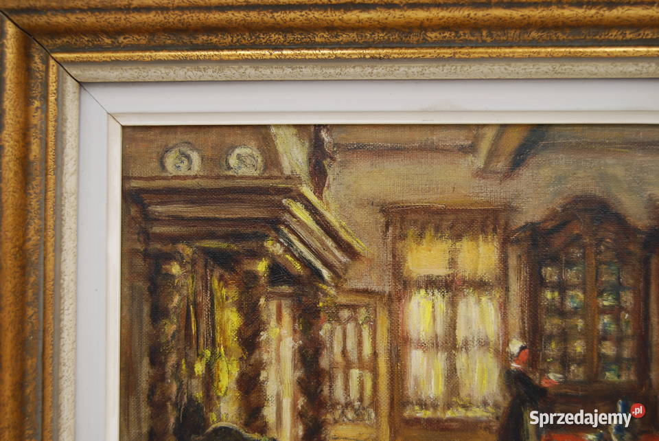 Albert Geudens 18691949 obraz Kobieta w jadalni Poznań