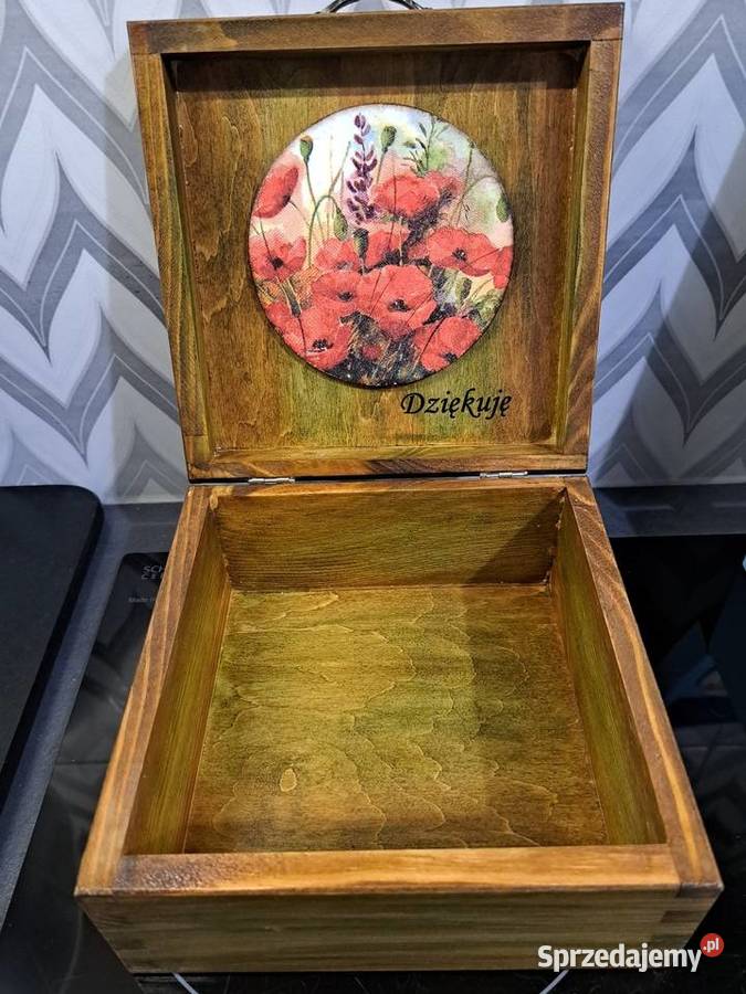 Szkatułka maki handmade Kędzierzyn-Koźle sprzedam