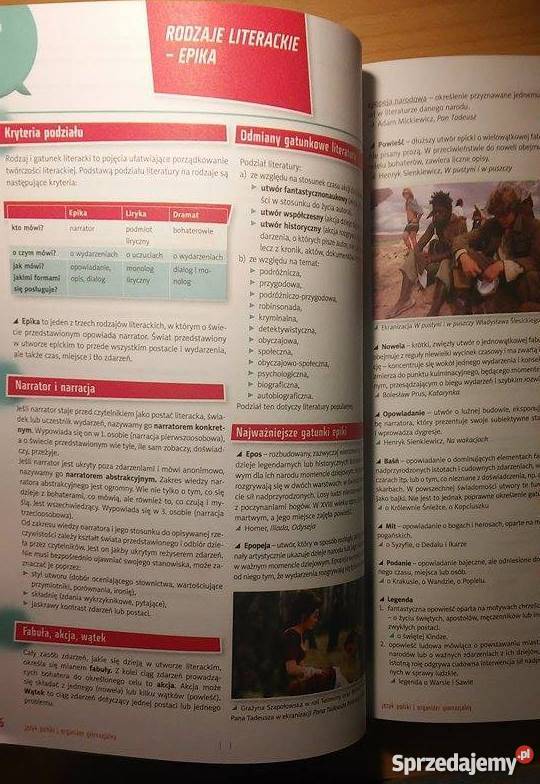 Organizer Gimnazjalny język polski Wydawnictwo małopolskie Kraków sprzedam