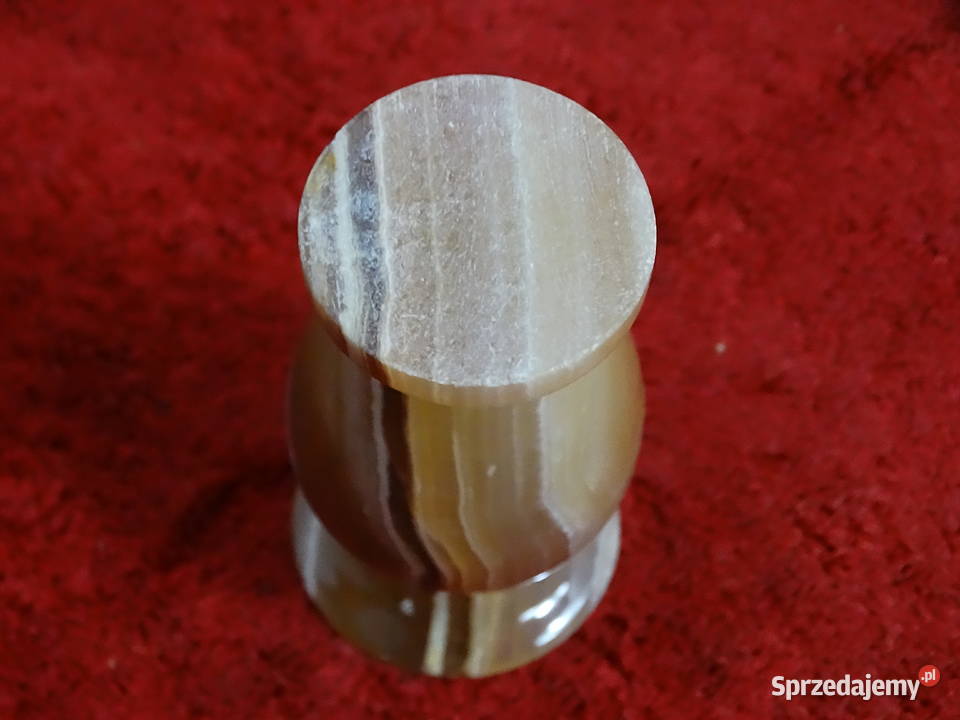 Vintage świecznik z naturalnego ONYKSU Boho Loft Biłgoraj