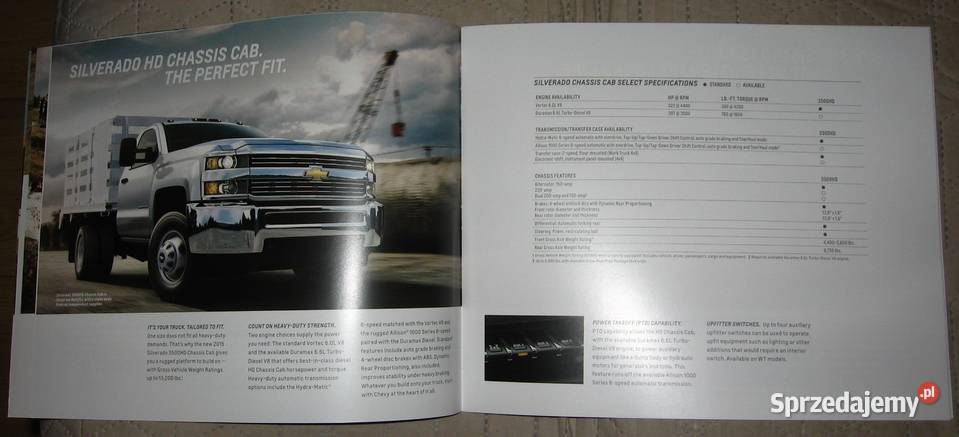 Chevrolet Commercial Trucks 2015 prospekt Antyki, Sztuka, Kolekcje Kępice