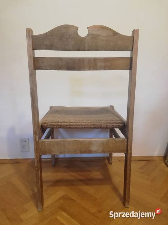 Dębowe krzesło Vintage PRL Warszawa
