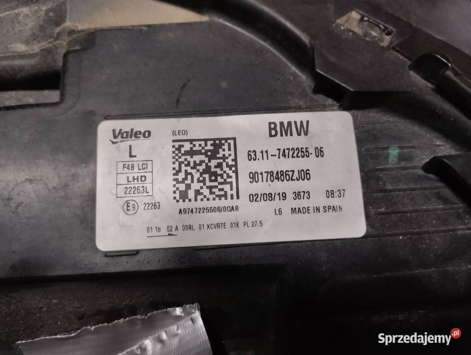 Lampa lewa do Bmw x1 f48 f49 Lampy przednie Drezdenko