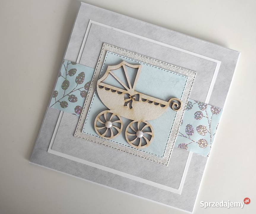 Kartka ręcznie robiona na Chrzest Święty łódzkie