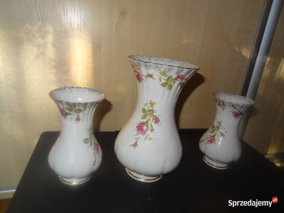 Komplet trzech wazonów z Chodzieży model Iwona z Antyki, Sztuka, Kolekcje Poznań