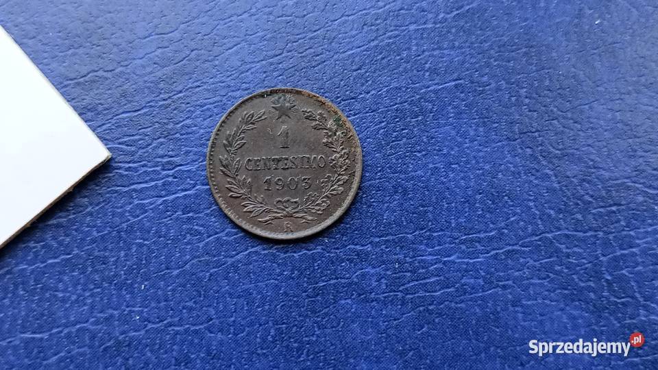 Stare monety 1 centesimi 1903 Włochy Lesko