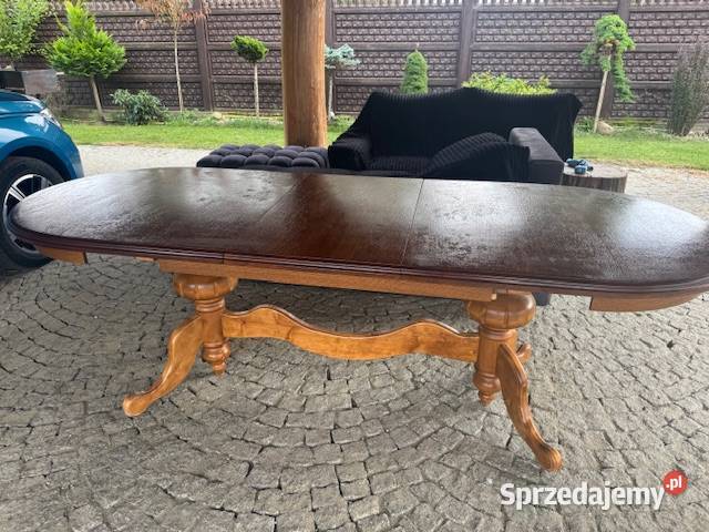 Stół drewniany do salonu dębowy rozsuwany Dosin