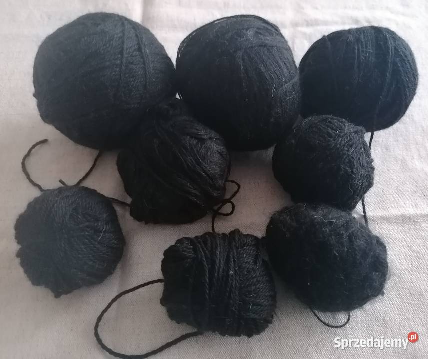 Czarna włóczka do robótek ręcznych waga łódzkie Łódź