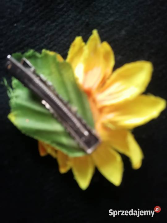 Zapinka do włosów złotoczerwona kokarda z Łódź sprzedam