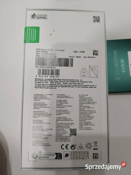 Oppo Reno 12 fs 5g 12512 na Gwarancji bez Blokad Turek